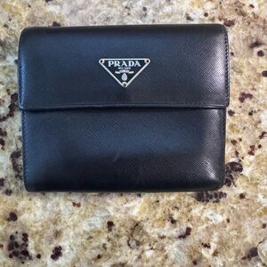 Prada Black Saffiano Leather Wallet